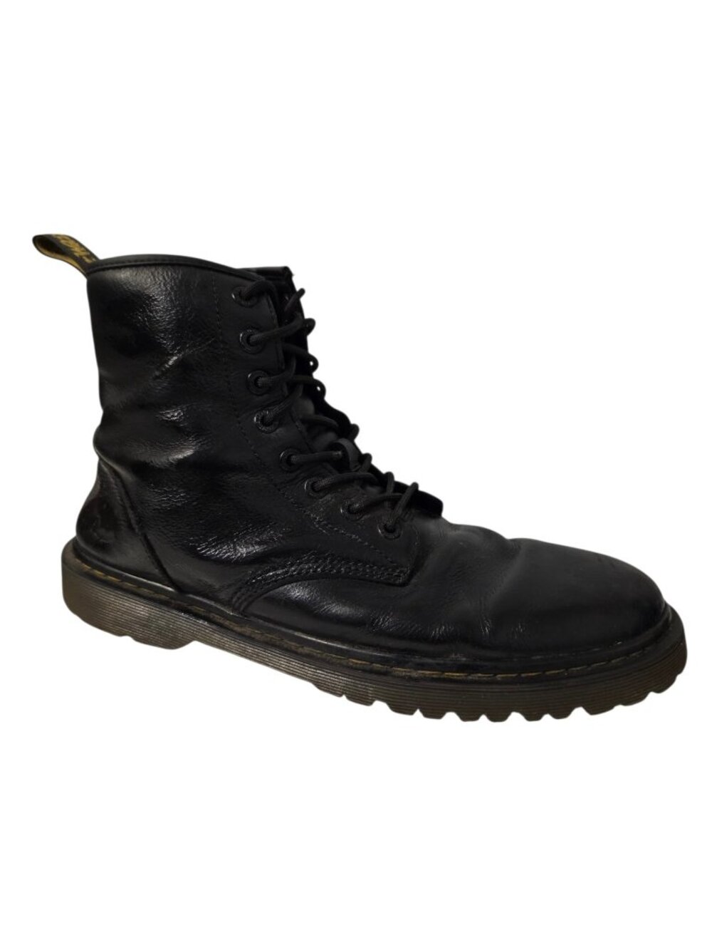 Dr Martens Awley 8 Eye Leather Combat Boots Men's US 13M Black Lace Up